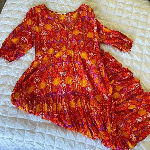 Anthropologie Abel the brand floral tiered maxi dress - Picture 1 of 7